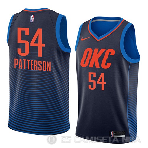 Camiseta Patrick Patterson #54 Oklahoma City Thunder Statement 2018 Azul - Haga un click en la imagen para cerrar
